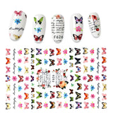 Yeknu The New 3D Nail Sticker Cool English Letter stickers for nail Foil Love Heart Design Fashion Manicure Stickers