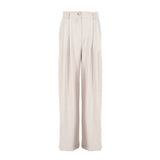 Yeknu Classic Wide Pants Floor-Length Pleated Loose Women Trousers Spring Wide Leg Pants Vintage Female Palazzo Pants