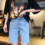 Yeknu Spring And Summer New Women's Casual Loose Denim Shorts Fashion High Waist Wide Leg Shorts Female Bottoms B01409O