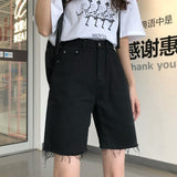 Yeknu Spring And Summer New Women's Casual Loose Denim Shorts Fashion High Waist Wide Leg Shorts Female Bottoms B01409O