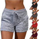 Yeknu Summer Women Casual Running Sports Shorts Waistband Elastic Waist Shorts Fashion Hot Female Girls Cotton Solid Loose Shorts