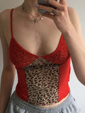Yeknu Y2K Crop Tops Women Summer Corset Tank Top For GIrls Sexy E-girl Style Spaghetti Strap with Lace Clothes Basic Stretch Cami