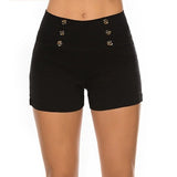 Yeknu Women Summer High Waist Shorts Ladies Beading Ruffle Casual Shorts Pantalones Cortos De Mujer