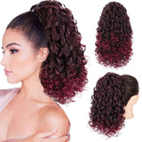 Yeknu Drawstring Puff Ponytail Afro Kinky Curly Hair Extension Synthetic Clip in Pony Tail African American Hair Extension