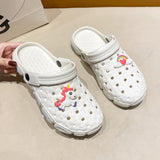 Yeknu Hot Sale Pink Cute Summer Sandals Women Beach Sandals Non Slip Comfortable Lightweight Outdoor Sandals Woman zuecos de mujer