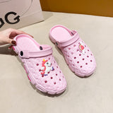 Yeknu Hot Sale Pink Cute Summer Sandals Women Beach Sandals Non Slip Comfortable Lightweight Outdoor Sandals Woman zuecos de mujer