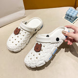 Yeknu Hot Sale Pink Cute Summer Sandals Women Beach Sandals Non Slip Comfortable Lightweight Outdoor Sandals Woman zuecos de mujer