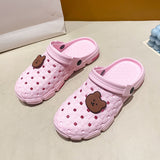 Yeknu Hot Sale Pink Cute Summer Sandals Women Beach Sandals Non Slip Comfortable Lightweight Outdoor Sandals Woman zuecos de mujer