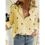 Yeknu Leisure White Yellow Shirts Button Lapel Cardigan Top Lady Loose Long Sleeve Oversized Shirt Womens Blouses Spring Blusas Mujer