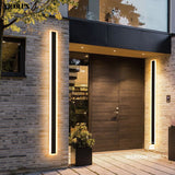 Yeknu New Outdoor Waterproof Modern LED Wall Lights With Remote Living Room Bedroom Corridor Porch Black Indoor Lamp Lighting Dimmable