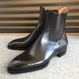 Yeknu Men's PU Leather New Fashion Classic Trend Everyday All-match Business Casual Shoes Chelsea Boots Men  Zapatos De Hombre ZQ0180