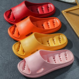 Yeknu Home Slippers Summer Thick Platform Woman Sandals Indoor Bathroom Anti-slip Slides Ladies Men's Shoes Mules Dropshipping