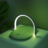 Yeknu - LED Night Light 15W Wireless Fast Charger Smartphone 3 in 1 Fast Charging Stand Phone Stand Desk Lamp for iPhone Samsung Xiaomi Huawei Bedroom Bedside Lighting Ambient Light USB Charging